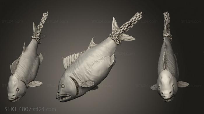 Animal figurines (Giant Snail Lodge Fish, STKJ_4807) 3D models for cnc