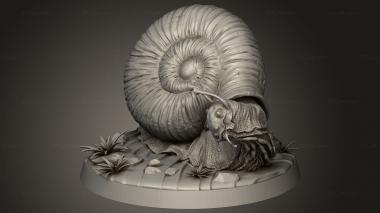 Animal figurines (Small Snail, STKJ_4809) 3D models for cnc