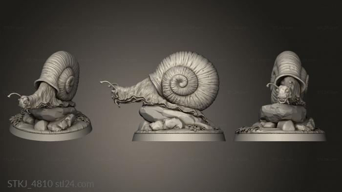 Animal figurines (Small Snail, STKJ_4810) 3D models for cnc