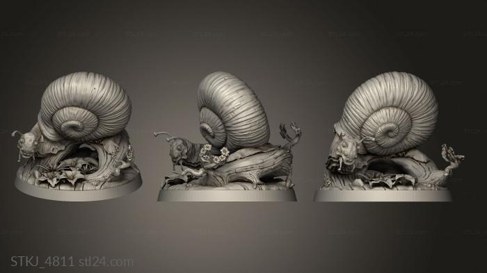 Animal figurines (Small Snail, STKJ_4811) 3D models for cnc