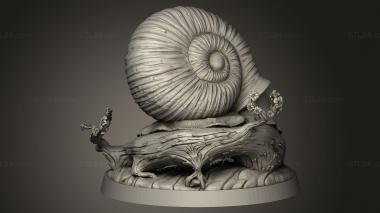 Animal figurines (Small Snail, STKJ_4811) 3D models for cnc