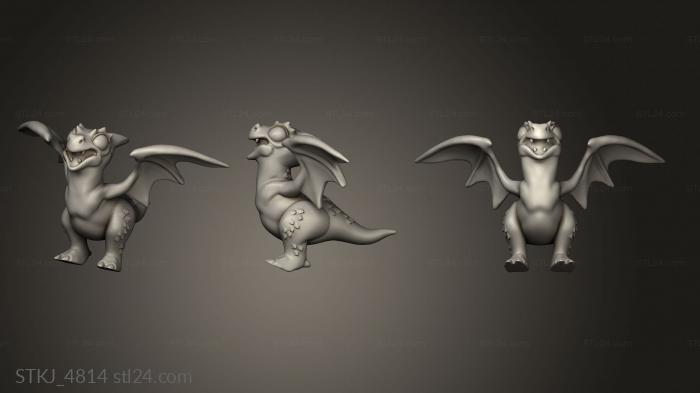 Animal figurines (myairbridge Wyvern, STKJ_4814) 3D models for cnc