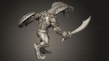 Animal figurines (Naga Tribe Snakeman, STKJ_4818) 3D models for cnc