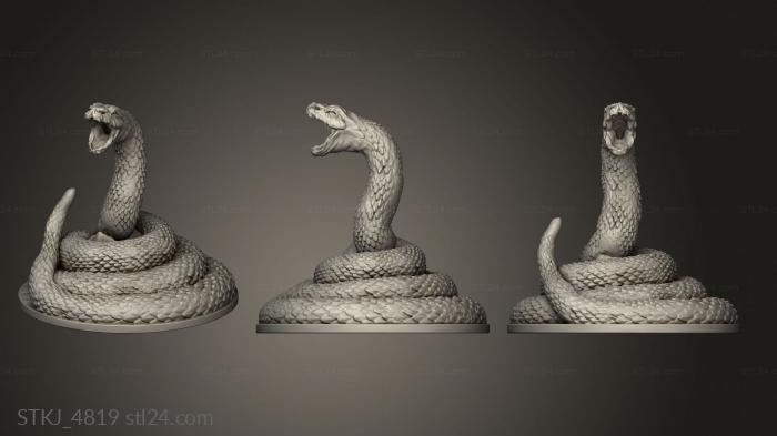 Animal figurines (nagini harry potter, STKJ_4819) 3D models for cnc
