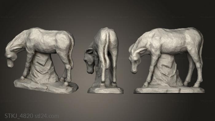 Animal figurines (Nativities donkey, STKJ_4820) 3D models for cnc
