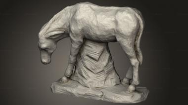 Animal figurines (Nativities donkey, STKJ_4820) 3D models for cnc