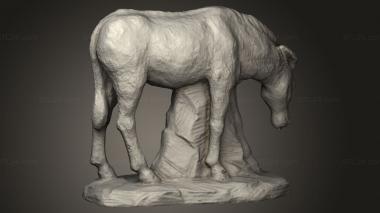 Animal figurines (Nativities donkey, STKJ_4820) 3D models for cnc