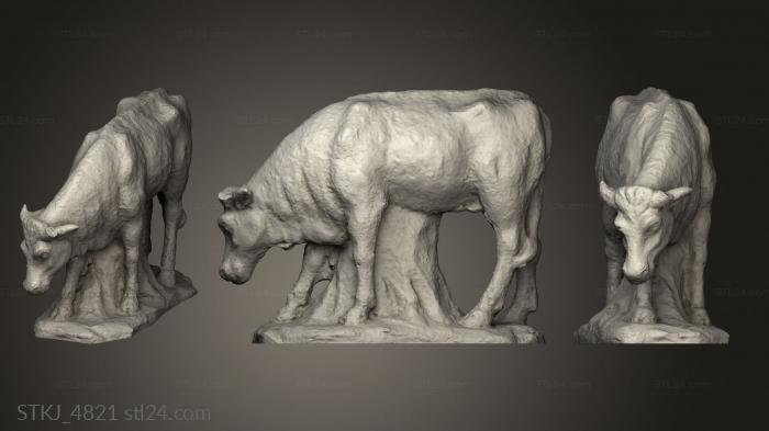 Animal figurines (Natives ox, STKJ_4821) 3D models for cnc