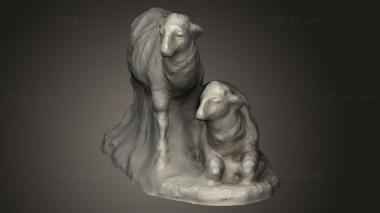 Animal figurines (Nativities sheep, STKJ_4822) 3D models for cnc