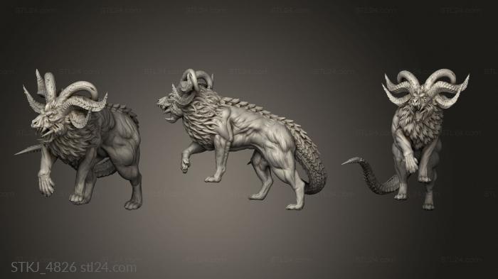 Animal figurines (Night Monsters Monster, STKJ_4826) 3D models for cnc