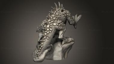 Animal figurines (dragon rider, STKJ_4830) 3D models for cnc