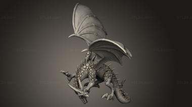 Animal figurines (dragon rider, STKJ_4832) 3D models for cnc