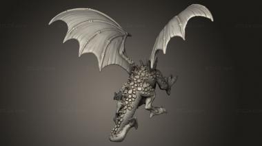 Animal figurines (dragon rider, STKJ_4832) 3D models for cnc