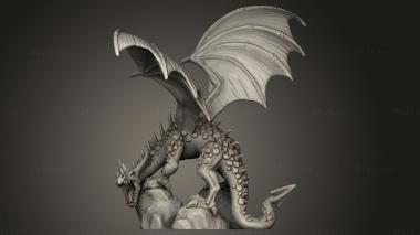 Animal figurines (dragon rider, STKJ_4833) 3D models for cnc