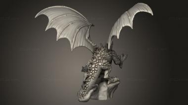 Animal figurines (dragon rider, STKJ_4833) 3D models for cnc