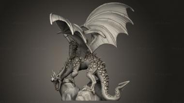 Animal figurines (dragon unsupported, STKJ_4834) 3D models for cnc