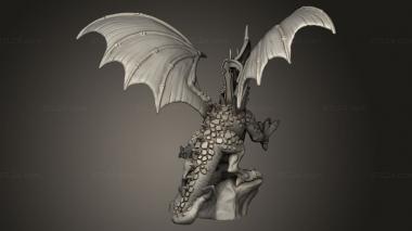 Animal figurines (dragon unsupported, STKJ_4834) 3D models for cnc