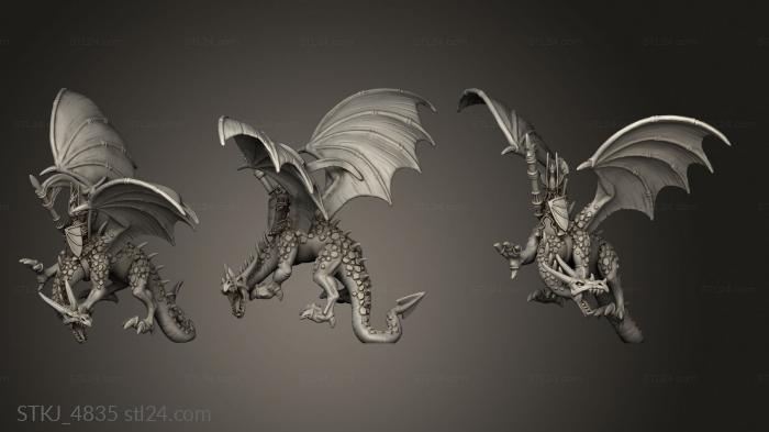 Animal figurines (dragon, STKJ_4835) 3D models for cnc