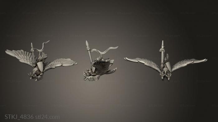 Animal figurines (eagle hero blank shield, STKJ_4836) 3D models for cnc