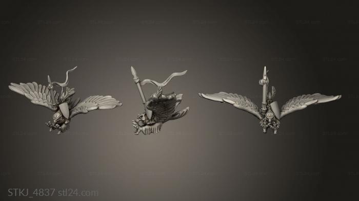 Animal figurines (eagle hero terrain, STKJ_4837) 3D models for cnc