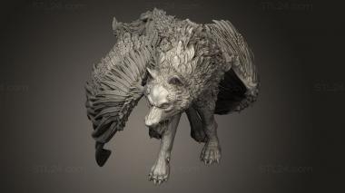 Animal figurines (NORDIC VALKYRIE Valkyrie wolf, STKJ_4842) 3D models for cnc