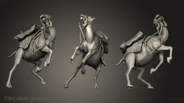 Animal figurines (Pierced camel, STKJ_4846) 3D models for cnc