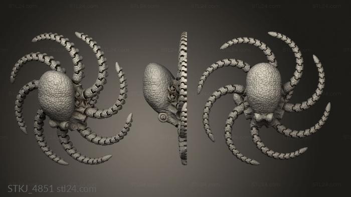 Animal figurines (Octopus, STKJ_4851) 3D models for cnc