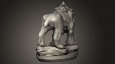 Animal figurines (Ogre Hunter with two Sabre Dance Sabertooth, STKJ_4852) 3D models for cnc