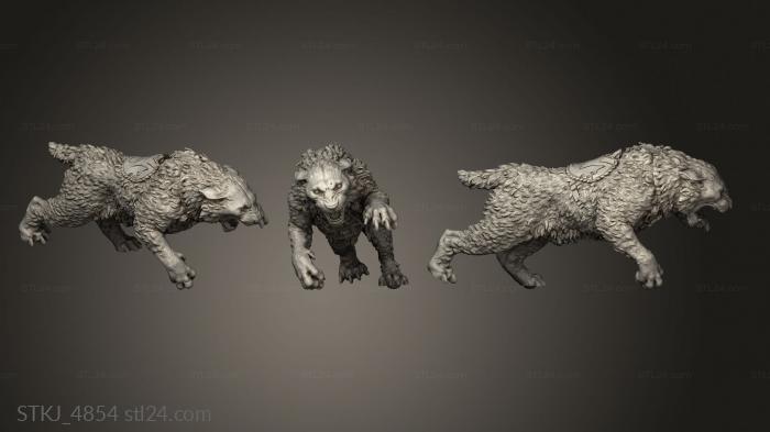 Animal figurines (Ogres and Amazons Carninn the Primeval Roar, STKJ_4854) 3D models for cnc