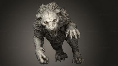 Animal figurines (Ogres and Amazons Carninn the Primeval Roar, STKJ_4854) 3D models for cnc