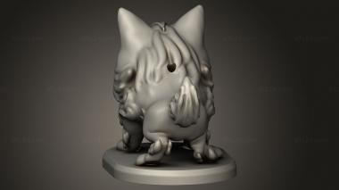 Animal figurines (Okami Amaterasu, STKJ_4855) 3D models for cnc