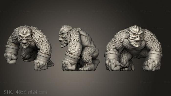 Animal figurines (Omnioji Ape Monster, STKJ_4856) 3D models for cnc