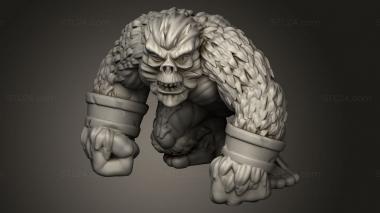 Animal figurines (Omnioji Ape Monster, STKJ_4856) 3D models for cnc