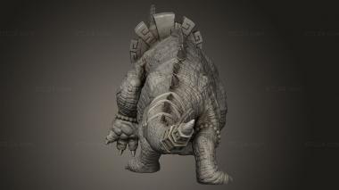 Animal figurines (OPR Saurian Dread Behemoth, STKJ_4865) 3D models for cnc