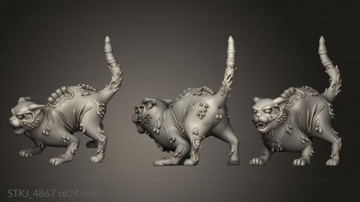 Animal figurines (Orc King Cat, STKJ_4867) 3D models for cnc