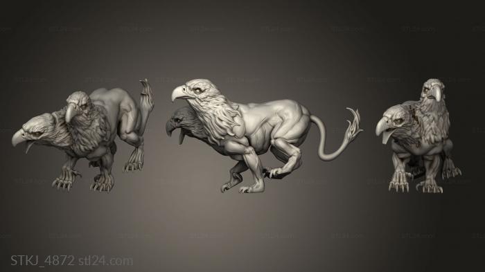 Animal figurines (Orc King Demigryph, STKJ_4872) 3D models for cnc