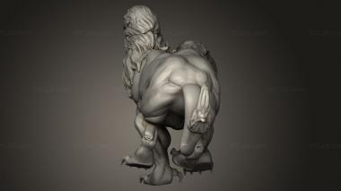 Animal figurines (Orc King Demigryph, STKJ_4872) 3D models for cnc