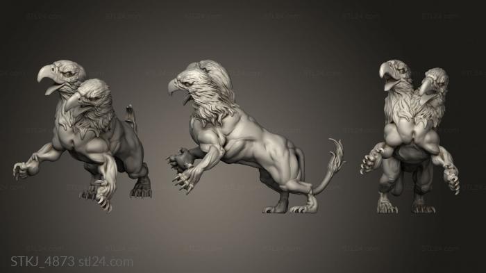 Animal figurines (Orc King Demigryph, STKJ_4873) 3D models for cnc