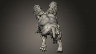 Animal figurines (Orc King Demigryph, STKJ_4874) 3D models for cnc