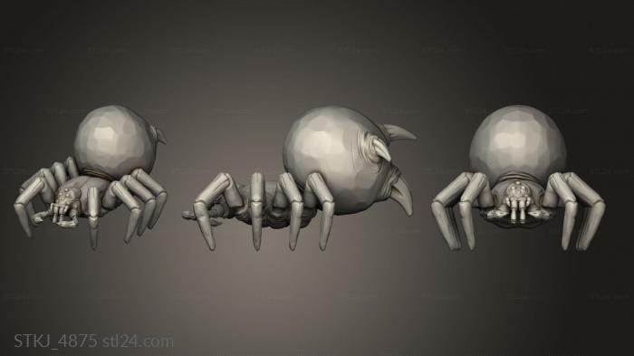 Animal figurines (Orc King Spiders Spider, STKJ_4875) 3D models for cnc