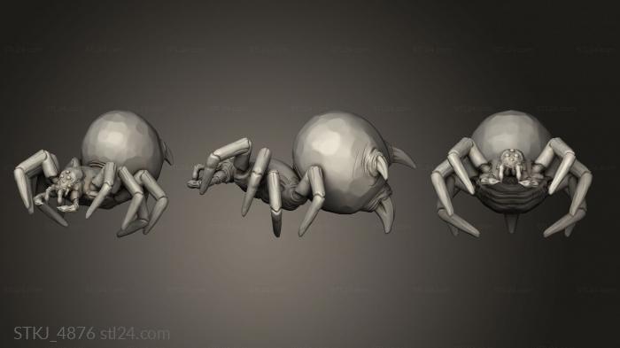 Animal figurines (Orc King Spiders Spider, STKJ_4876) 3D models for cnc