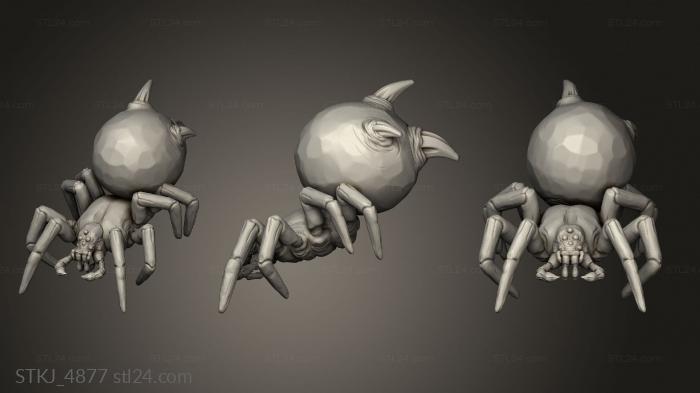 Animal figurines (Orc King Spiders Spider, STKJ_4877) 3D models for cnc