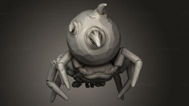 Animal figurines (Orc King Spiders Spider, STKJ_4877) 3D models for cnc