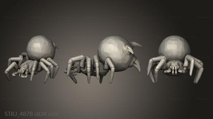 Animal figurines (Orc King Spiders Spider, STKJ_4878) 3D models for cnc