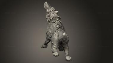 Animal figurines (Orc King Wolves Feral Wolf, STKJ_4879) 3D models for cnc