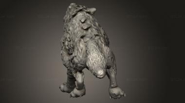 Animal figurines (Orc King Wolves Feral Wolf, STKJ_4880) 3D models for cnc