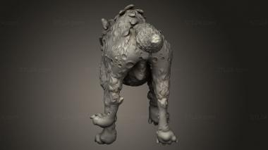 Animal figurines (Orc King Wolves Feral Wolf, STKJ_4881) 3D models for cnc