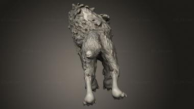 Animal figurines (Orc King Wolves Feral Wolf, STKJ_4883) 3D models for cnc