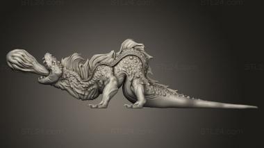 Animal figurines (Orc King Fire Salamander, STKJ_4885) 3D models for cnc