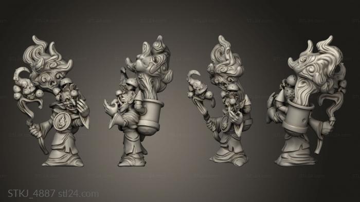 Animal figurines (Orc King Fungoid Shaman Fungoid Shaman, STKJ_4887) 3D models for cnc